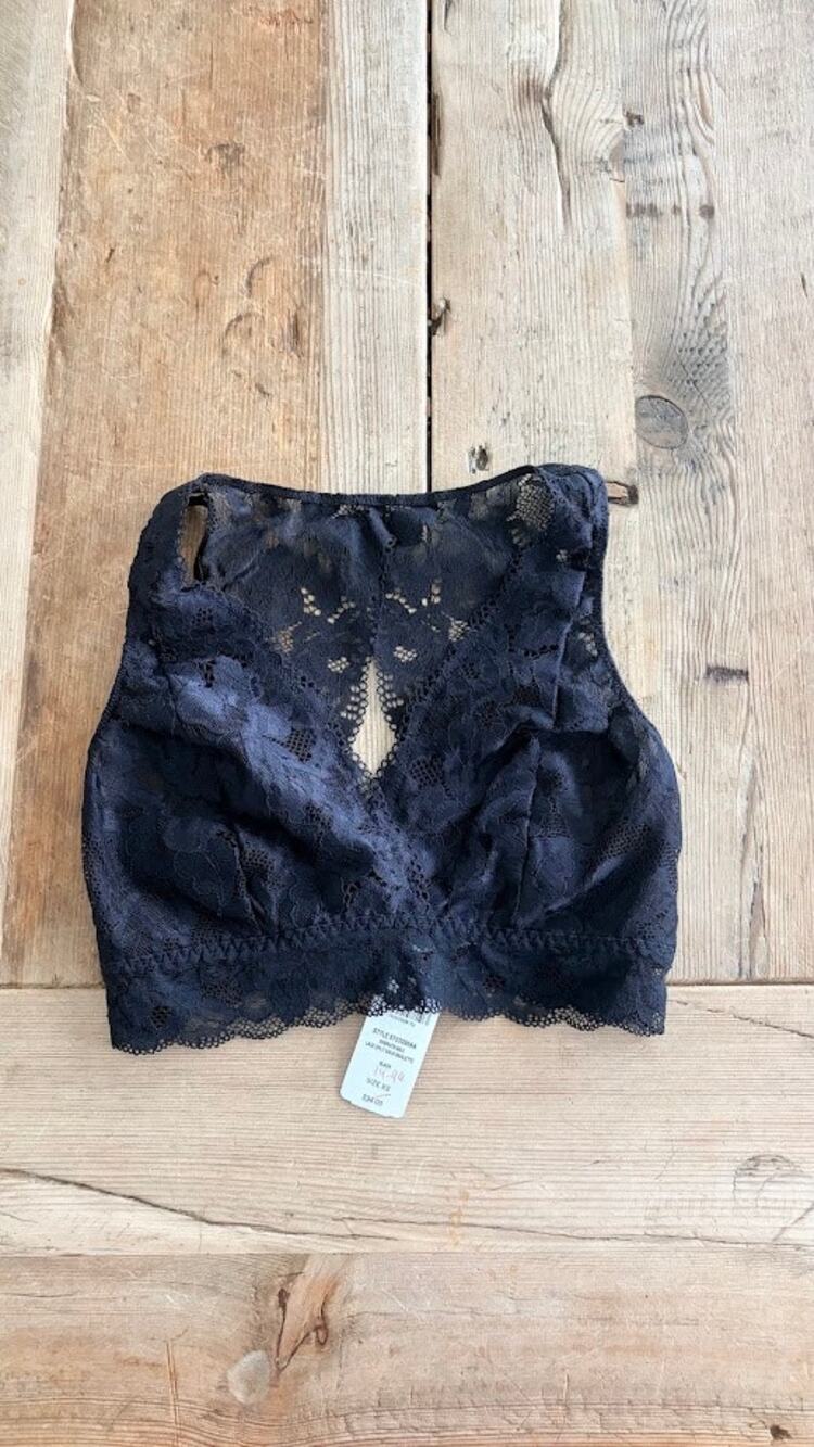 SOMA Black X-SMALL Embraceable Signature Bralette in Lace Bra